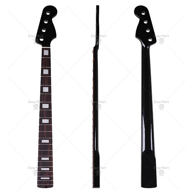 Four-string Bass Neck 20 Frets Black Bright Light Plus Maple Electric Guitar Work in Progress Neck Modification
