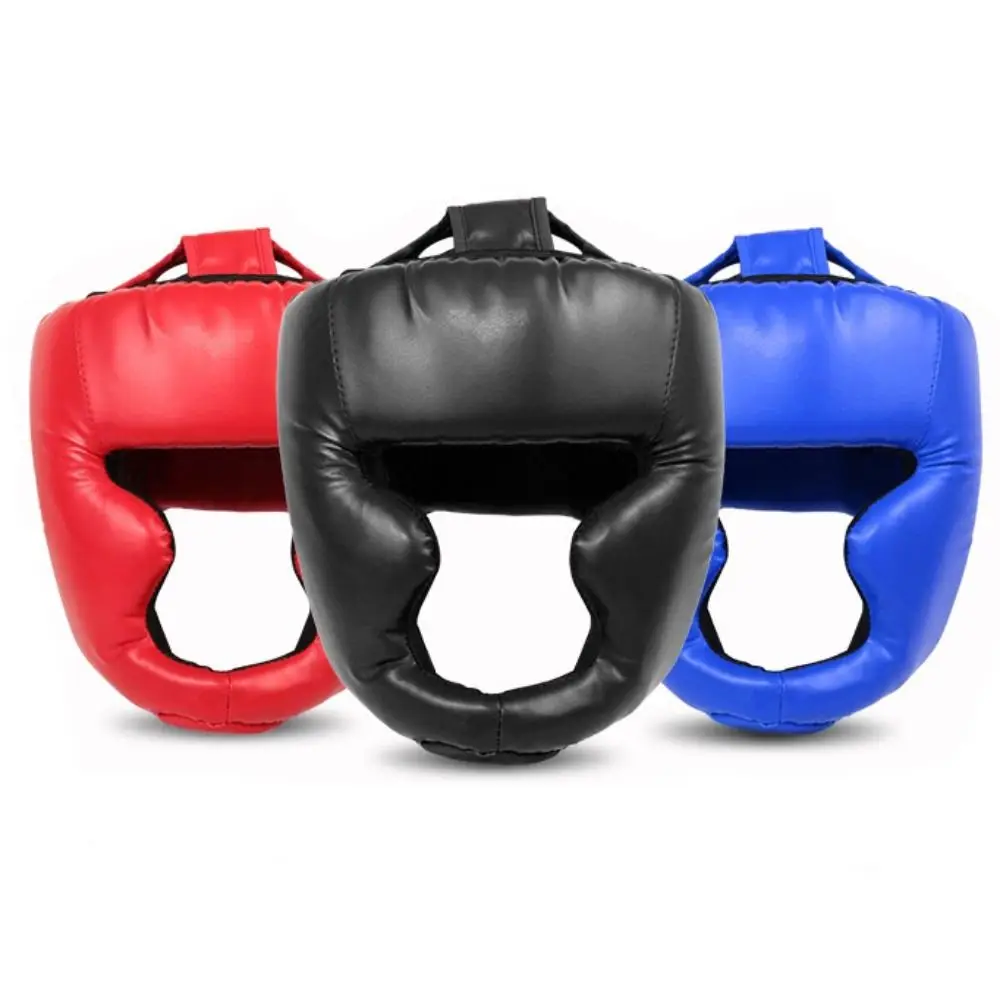 

Full-Covered Boxing Helmet Sanda Training Sports Safety Taekwondo Head Gear Head Protectors Thicken Karate Head Guard Kickboxing