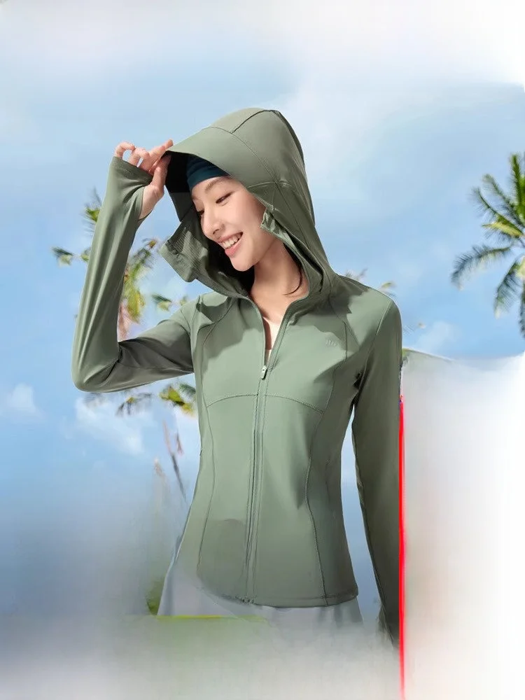 

Banana Le Supermodel Sun Protection Clothing Women's Summer Ice Silk Cool Feeling Slimming Sports Yoga Outerwear Sunscreen ...