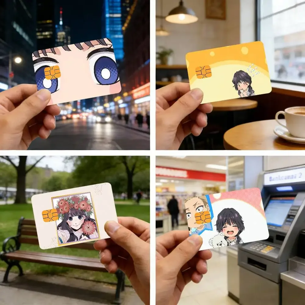 Kawaii Waguri Kaoruko Bank Card Sticker Film Skin Cover For Debit Credit Bank Cardultra-Thin And Fade-Resistant