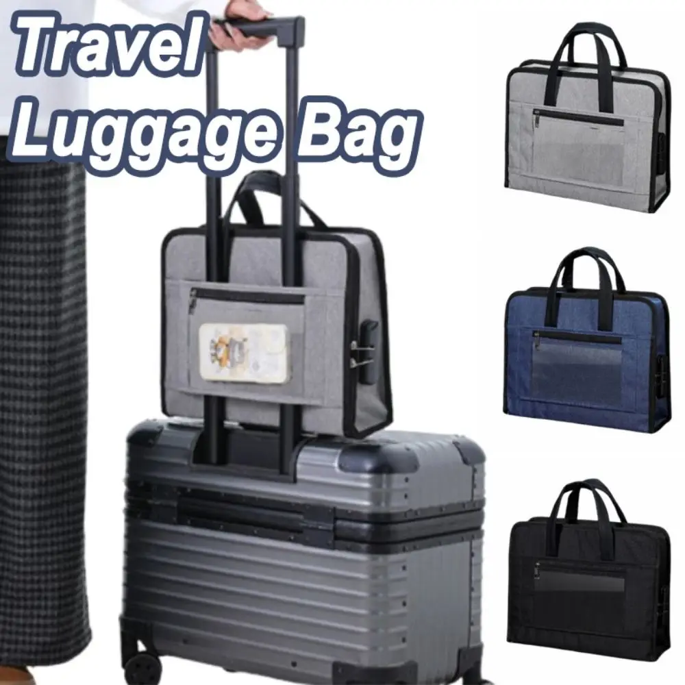 Borsa da viaggio portatile Borsa da viaggio con chiusura a cerniera di grande capacità Organizzatore di stoccaggio per timbri Durevole semplice valigetta per notebook Uso aziendale