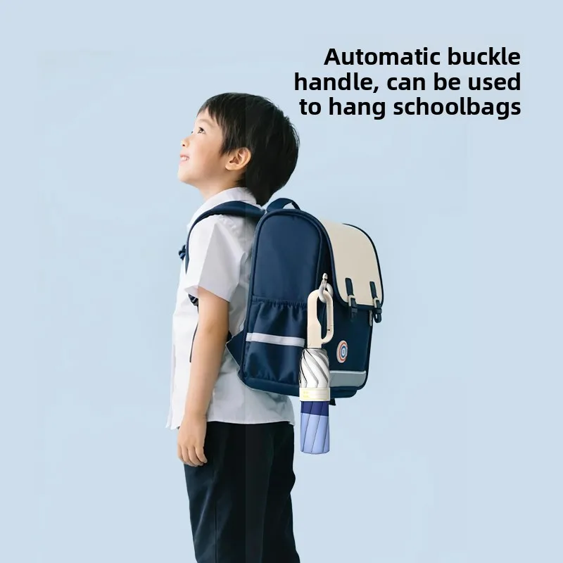 Reflective-strip child-safe Umbrella ; lightweight, foldable design, perfect for primary and middle school