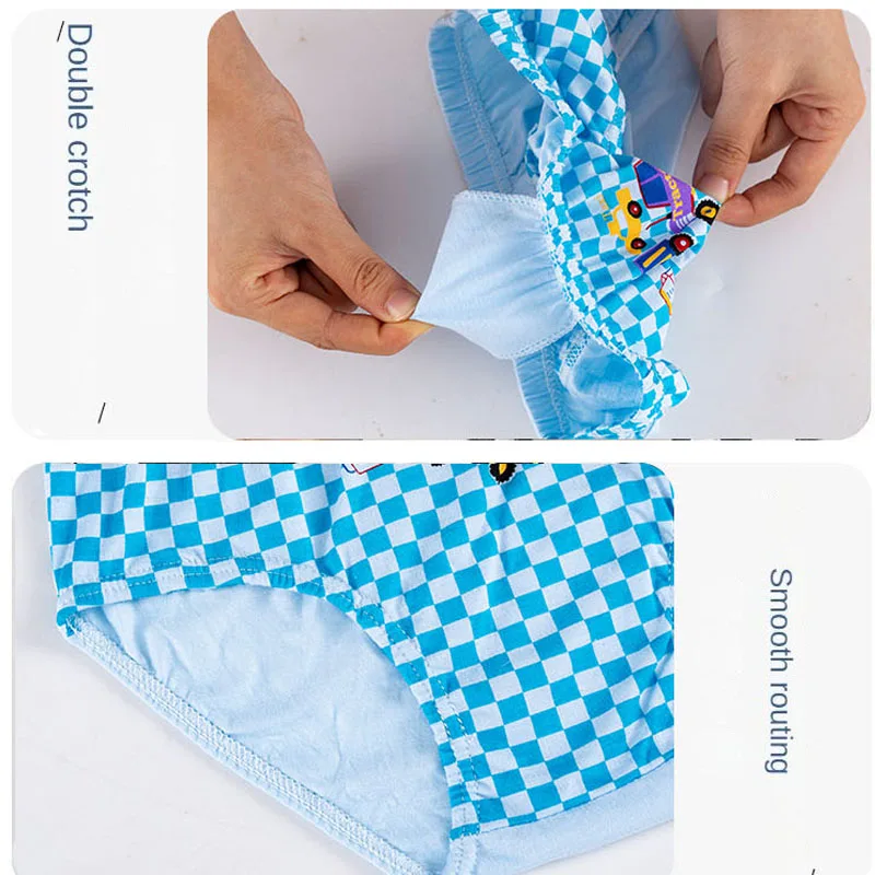 5/10 Pieces Kids Boys Briefs Random Patterns Toddlers Boy Underwear Soft Cotton Breathable Washable Children Triangle Underpants - view 6