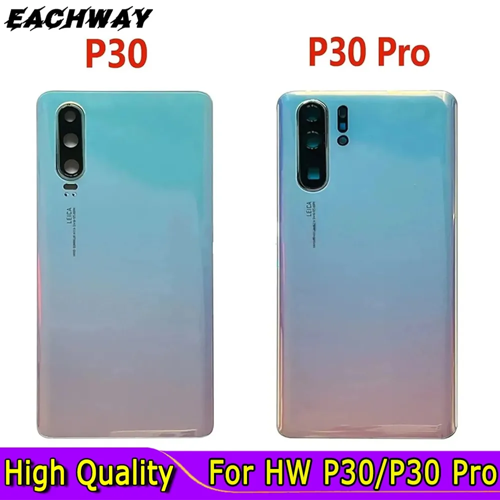 

Glass For Huawei P30 Pro Battery Cover Rear Door Housing Back Case Replacement For Huawei P30 Battery Cover With Camera Lens