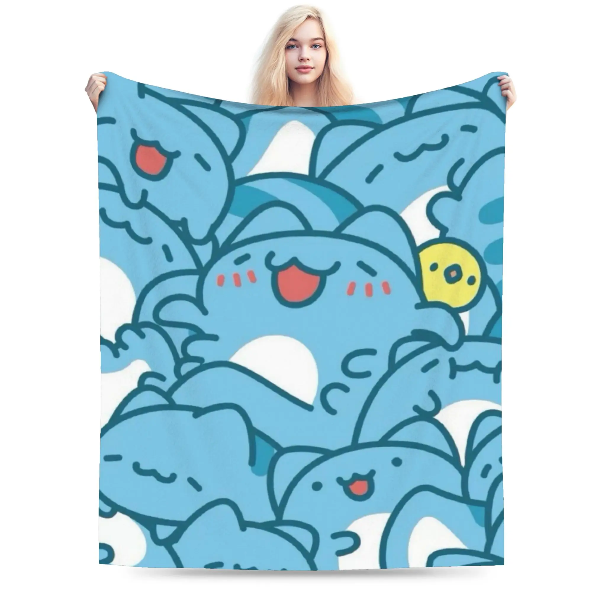 Bugcat كابوس الكرتون ستة أرجل الأزرق القط البطانيات الصوف متعددة الوظائف فائقة النعومة رمي البطانيات للمنزل أفخم رقيقة لحاف #2