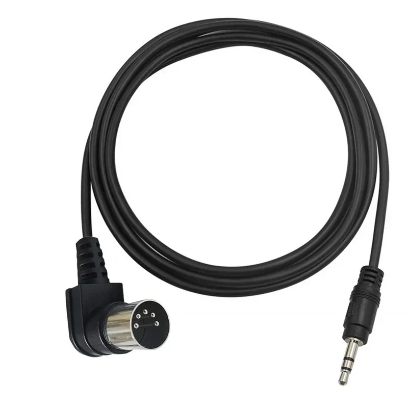 0.5m 1.5m 3m Audio Line 90 Degree Right Angle Din 5 Pin Din MIDI Male Plug To 3.5mm Male Stereo Jack Audio Extension Cable