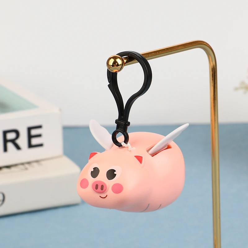 Pendant cute flying pig accessories pig key chain pendant string string toy creative car decoration