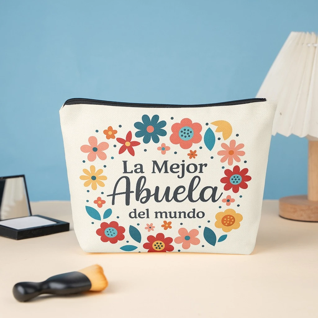 1 Makeup Bag, World'S Best Grandmother, Stylish Wallet with Zipper, Snack Bag for Work, Skincare Product Storage Bag