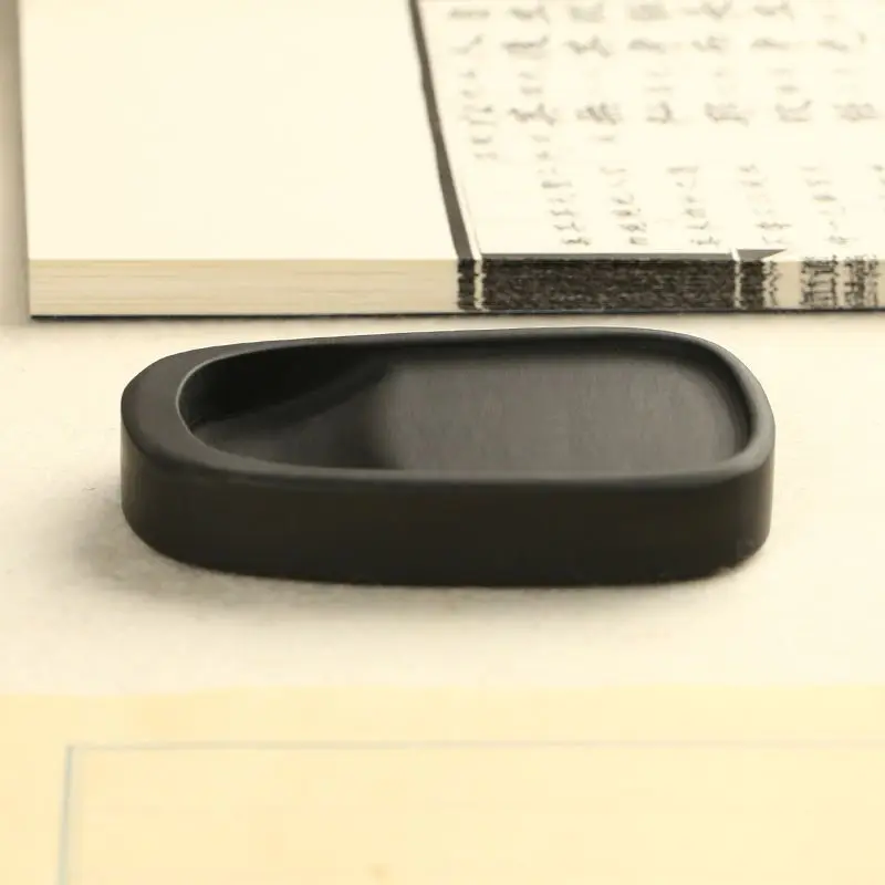 High appearance inkstone rough ribbed round writing warp inkstone ribbed inkstone small inkstone grinding block