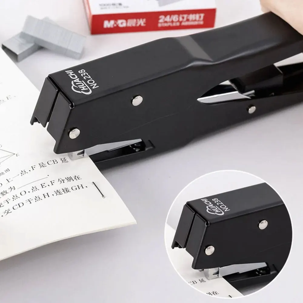 Hand-held stapler for take-out packaging, labor-saving stapler with 1000pcs 24/6 universal staples