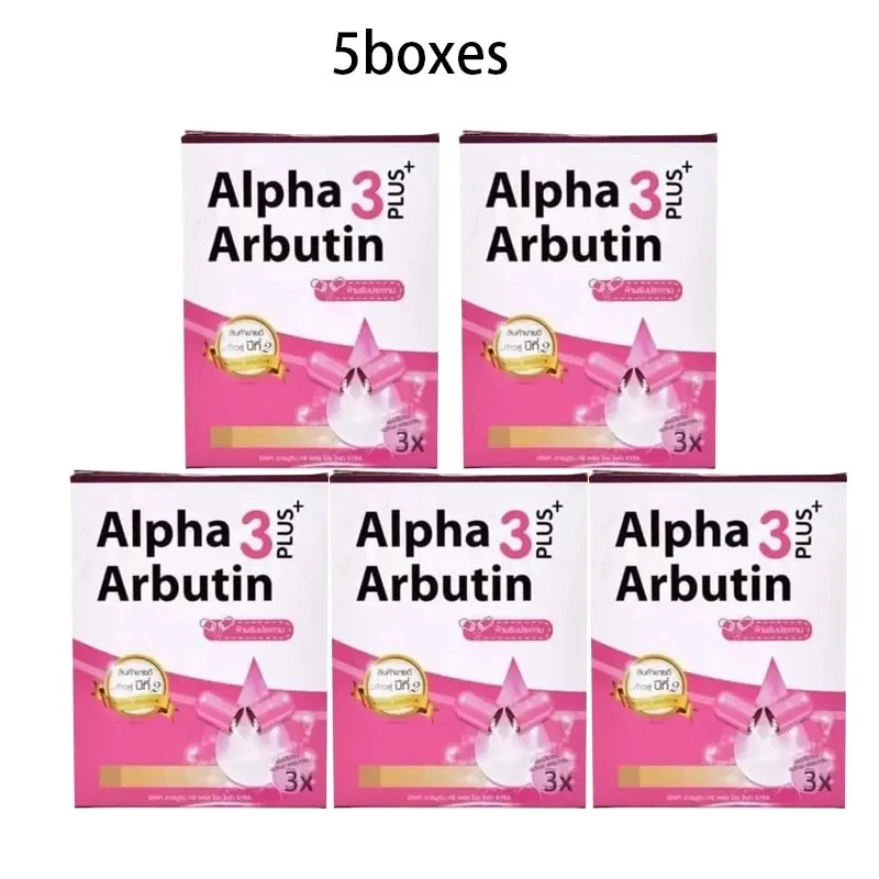 

5 коробок 3X Alpha Arbutin 3 Plus, пудра с лосьоном, осветление кожи, уменьшение темных пятен на коже