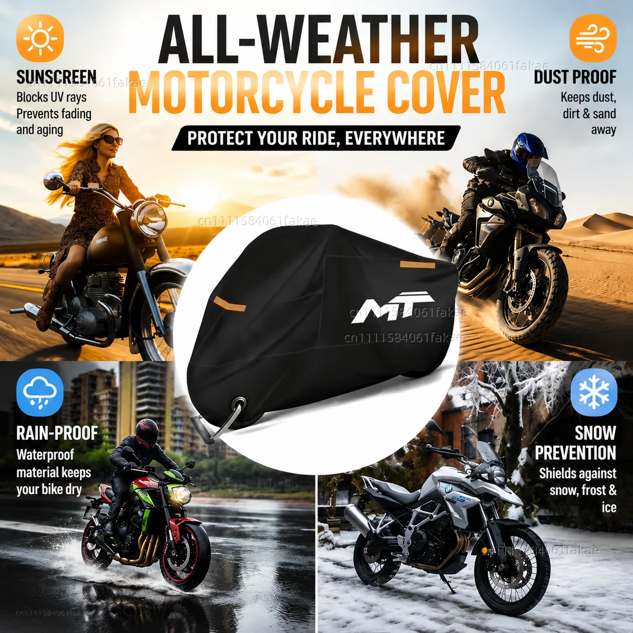 Motorcycle Cover Waterproof Outdoor All Season Dustproof UV Protective Moto Scooter Rain Cover For Cfmoto Cf moto 450Mt 650Mt view 6