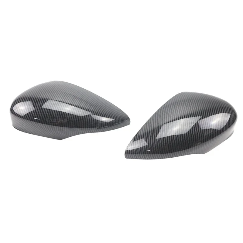 Replacement Carbon Fiber Pattern or Black Rearview Mirror Cover Wing Side Rear view Mirror Cap Fit For Ford Fiesta MK7 2008-2019