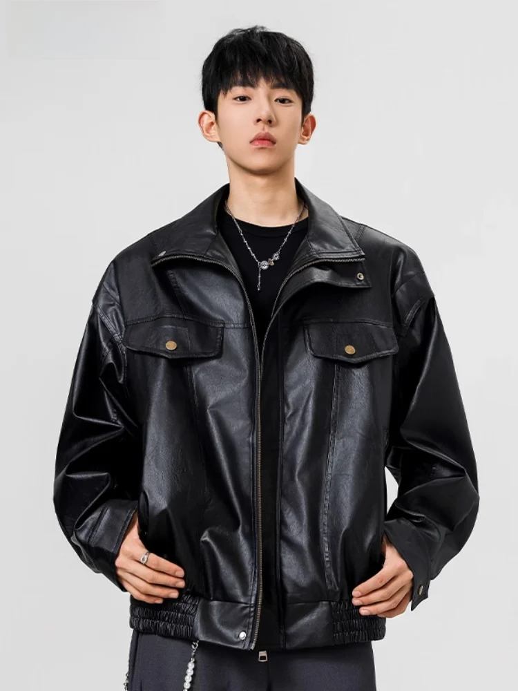

Крутая кожаная мужская куртка BTNH Motorcycle Sle Harrington Jaet Bla, высококачественная верхняя одежда, модная брендовая осень-зима