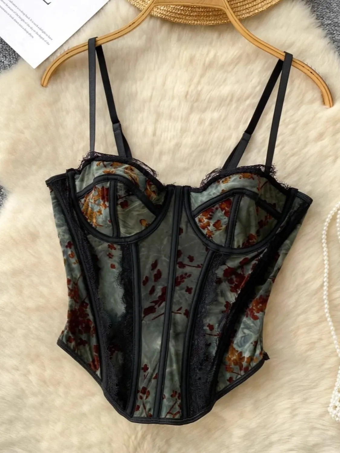 

Foamlina American Style Sling Tube Top Camis Women's Summer Waist Skinny Design Pure Lust Fishbone Bottom Vest Corset