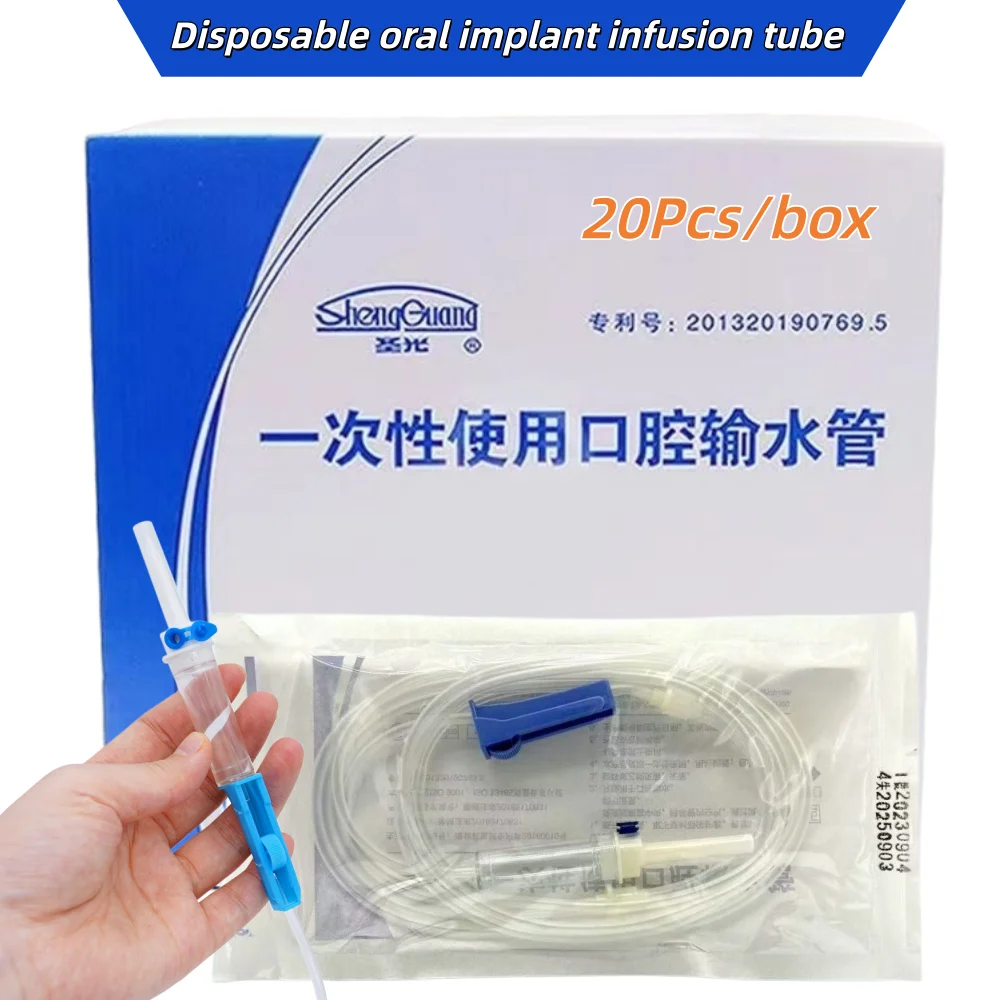 40/20Pcs Dental Implant Flushing Water Pipe NSK Handpiece Disposable Sterile Saline Irrigation Tubing Transparent Catheter