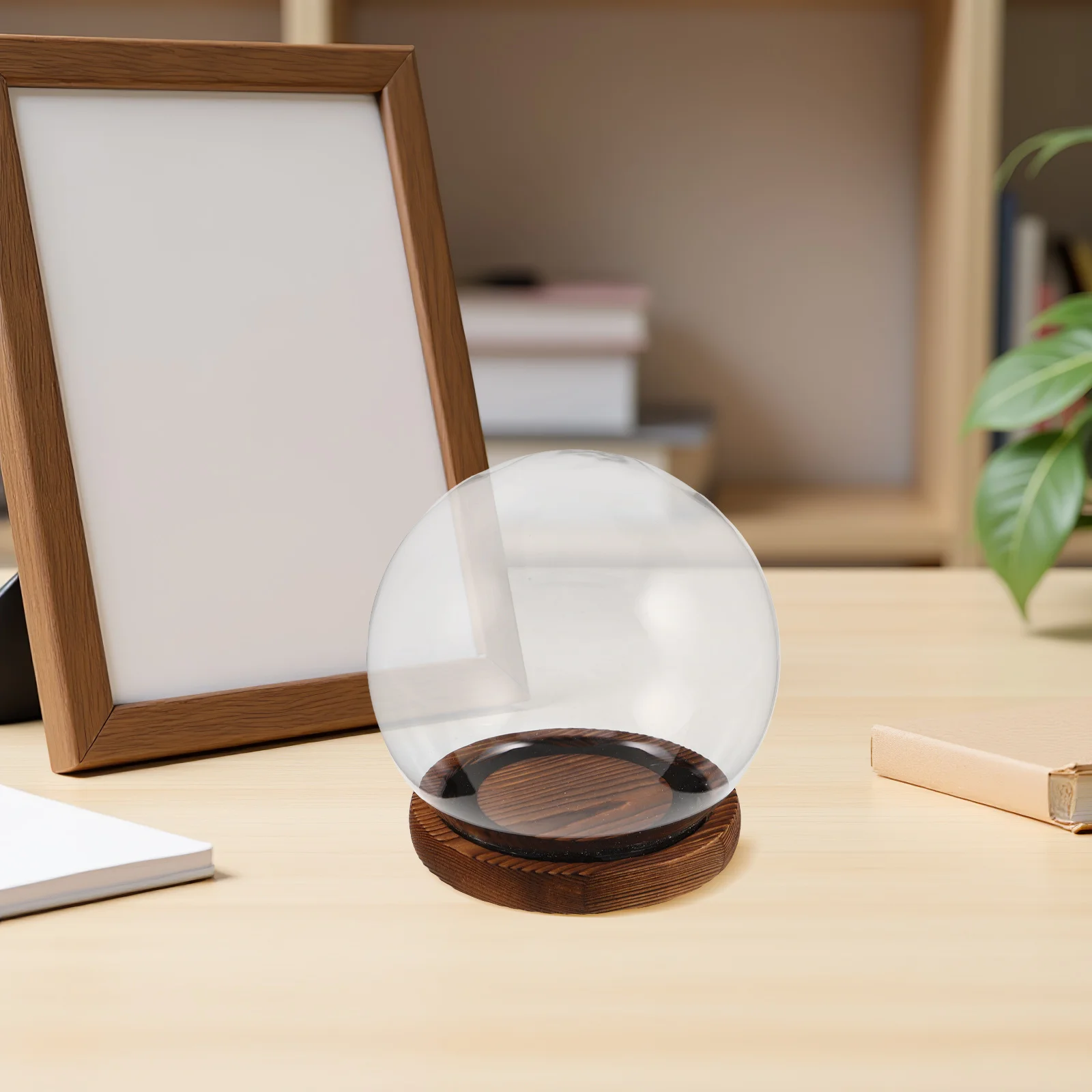 Preserved Flower Glass Dome Transparent Cloche Display Case Smooth Eternal Flower Showcase Protective Floral Display