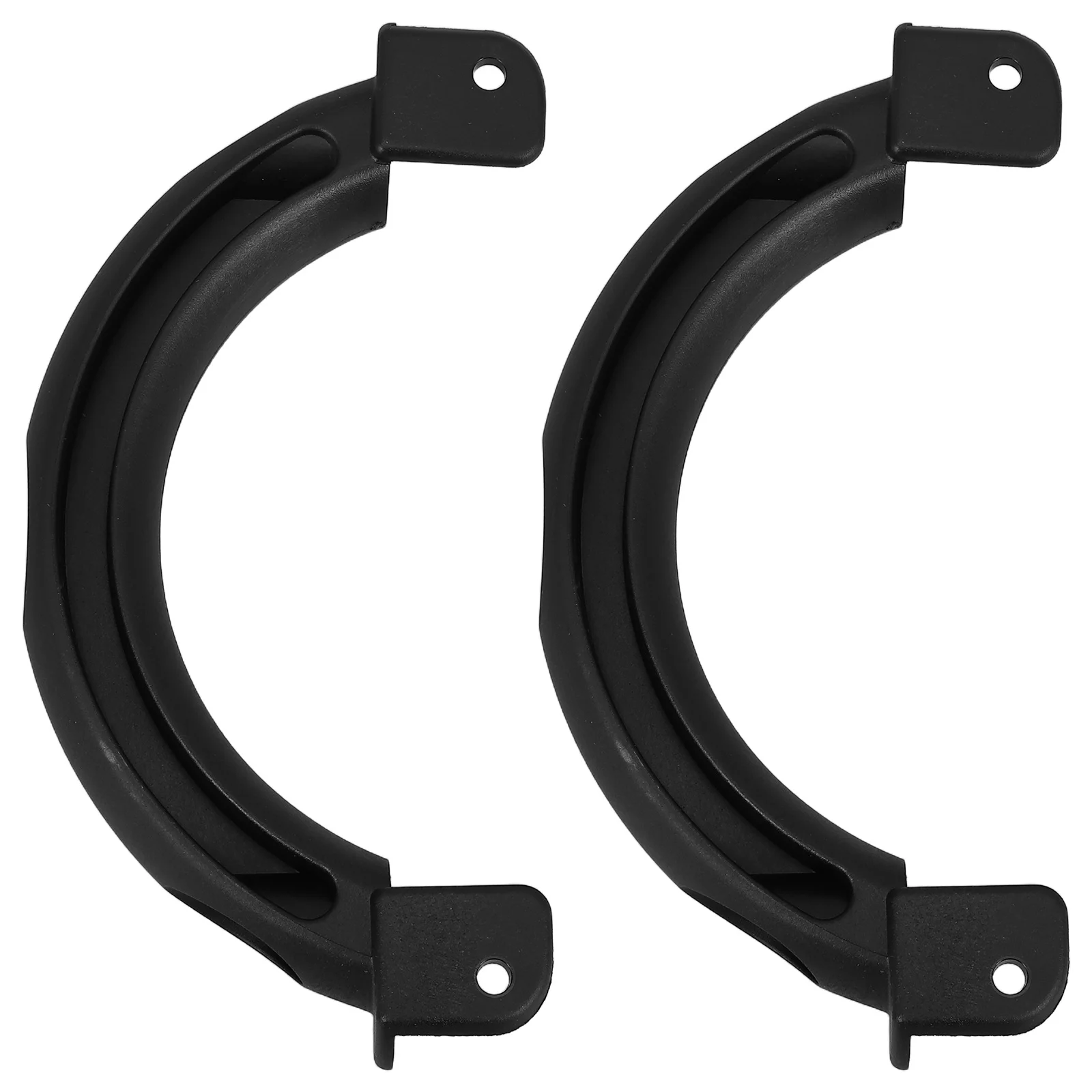 

2Pcs Heavy Duty Barn Door Handle Nylon Black Side Mount Pull for Garage Shed Fence Wood PVC Metal Doors Outdoor Gate Hardware