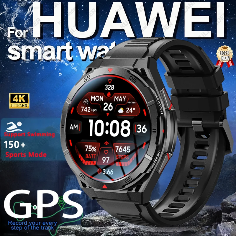 

Новинка 2025 года для HUAWEI GPS, спортивные умные часы Ultra HD AMOLED, встроенный GPS BT, звонок, фитнес, водонепроницаемый умный браслет для IOS Android