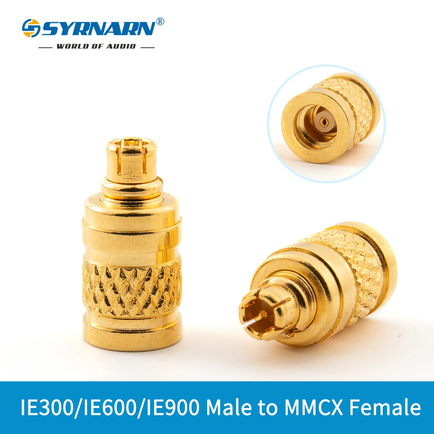 SYRNARN IE300 600/ie900 Male to MMCX Female Earphone Adapter IEM for SENNHEISER IE200/IE300/IE600/IE900/MK4 AKG N5005/N30/N40