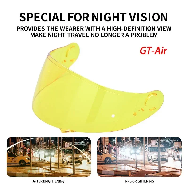 

Helmet Visor for Shoei GT air 1/2 NEOTEC CNS-1 CNS1 TC5 Z8 RF1400 NXR2 CWR-F2 X15 X-SPR Pro Lens Night Vision Visor yellow