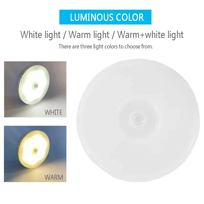 1-10 Stück Bewegungs sensor LED Nachtlichter wiederauf ladbare dimmbare Nacht lampe drahtlose Wand leuchte Schlafzimmer Küche Schrank Flur Treppe