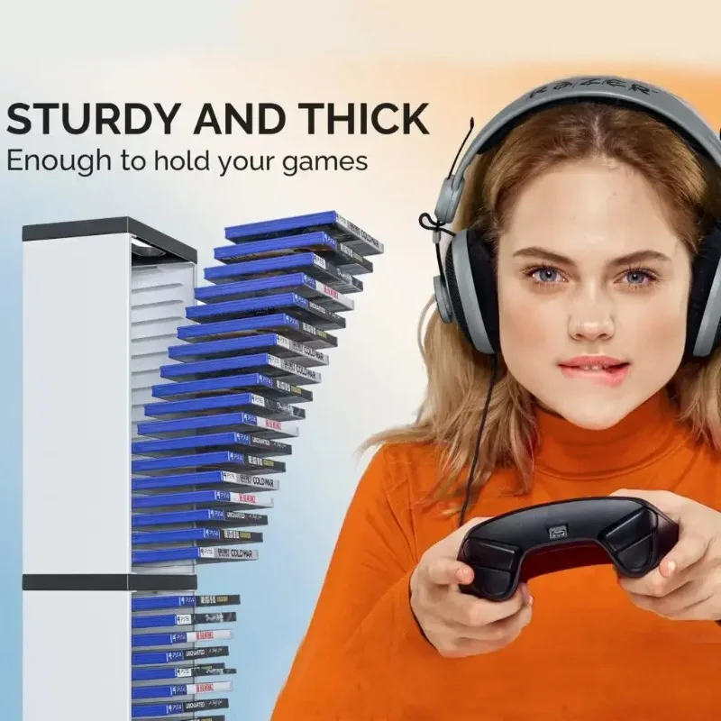 Support de boîte de rangement de disque de Console Double couche 36 CD pour PS5/PS4/Nintendo Switch, étagère de disque pour Xbox série X, accessoires de support