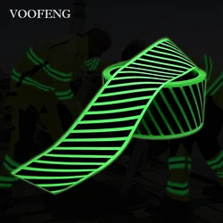 VOOFENG High Silver Segmented Reflective Tape Luminous Fabric Sewing on Safety Clothes Warning Tape RS-C280-73DK