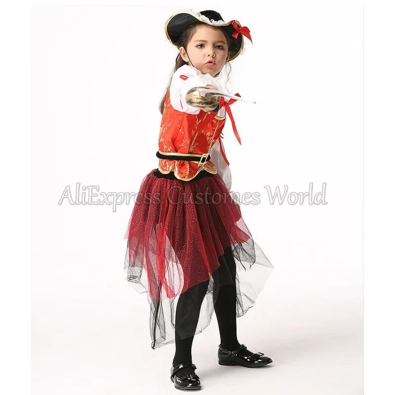 Pirate Costumes Girls Kindergarten Halloween Christmas Gift Party Cosplay Costume for Children Kids Clothes Performance