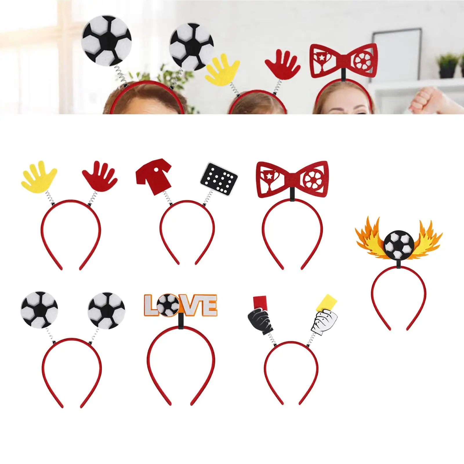 Word Cup Headbands Soccer Hairband Sports Hair Hoop Football Headbands Party Favors