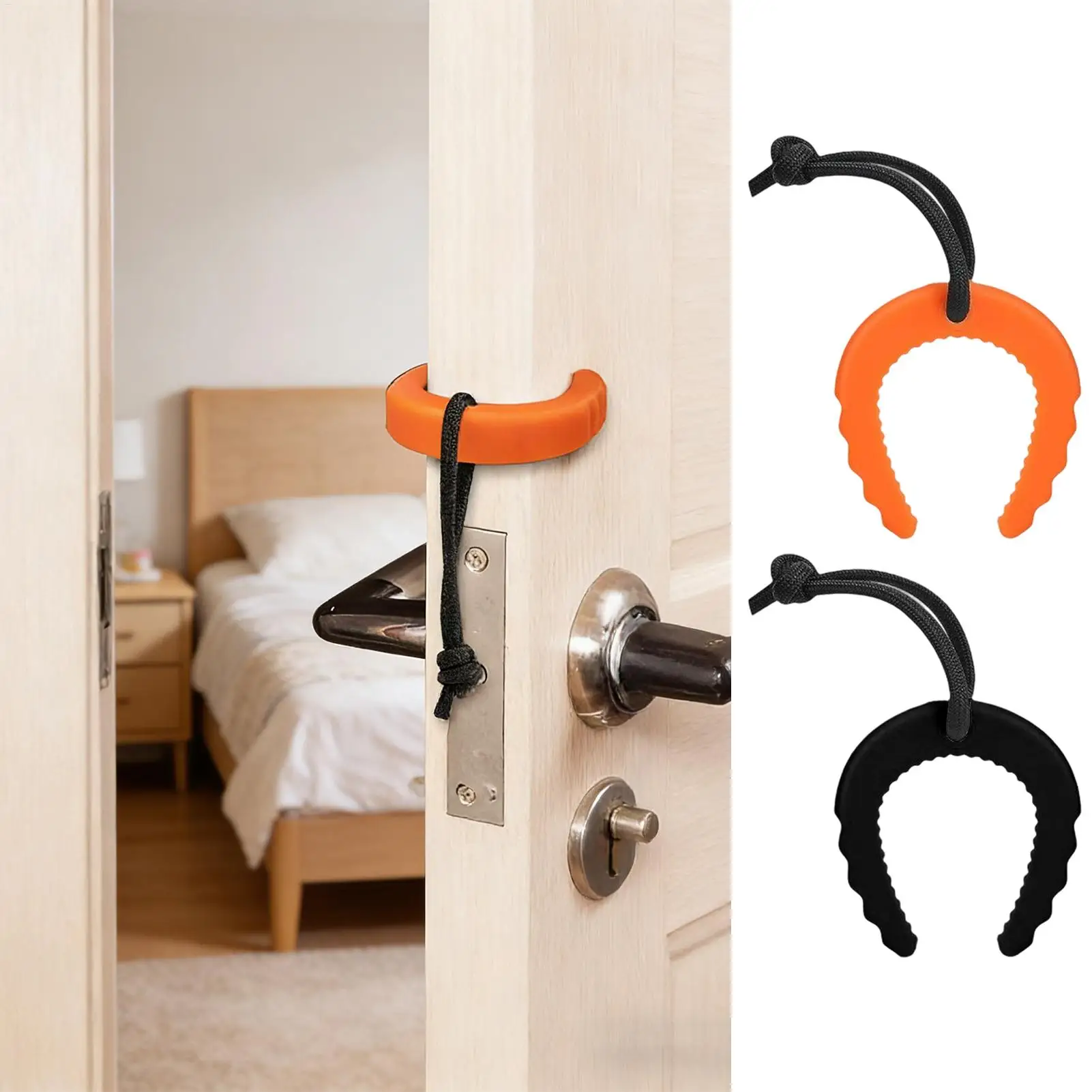 Portable C Shape Door Stopper Wedge Guard Anti Pinch Clip Safety Lock for Top Hinge Edge Home Bathroom Baby Kids Door Protection