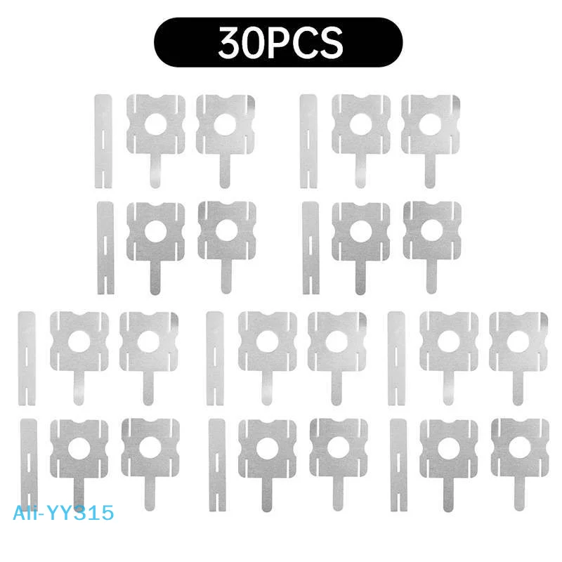 

【Y】18650 Lithium Battery Nickel Sheet 30pcs Polygonal Battery Nickel Sheet For Spot Welding Machine Batteries Connection Sheets