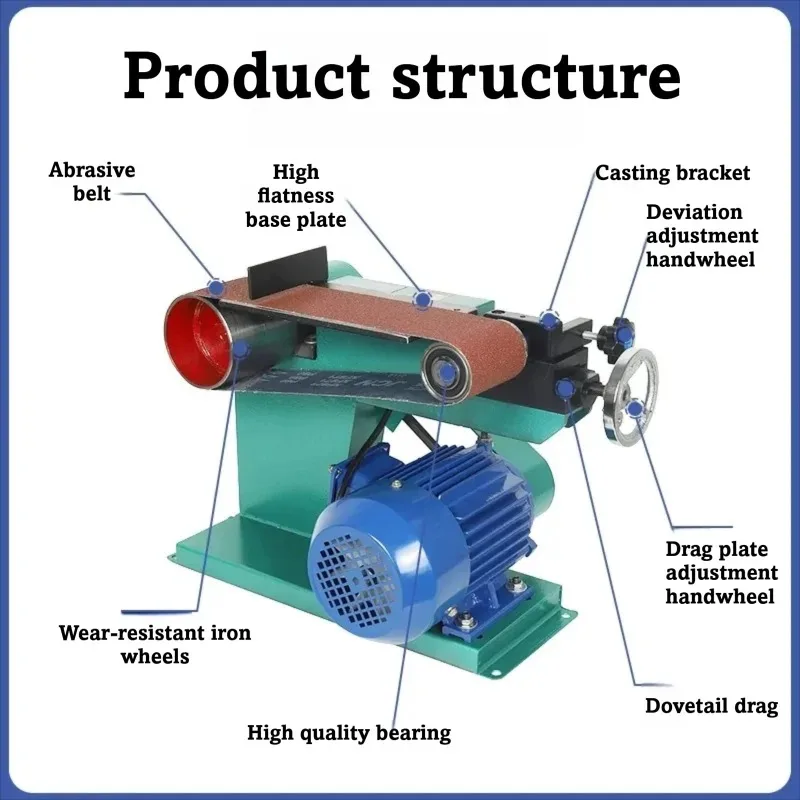 Multi Functional Household Desktop Sanding Machine Woodworking Metal Polishing Tool Light Duty Craft Workshop Equipment