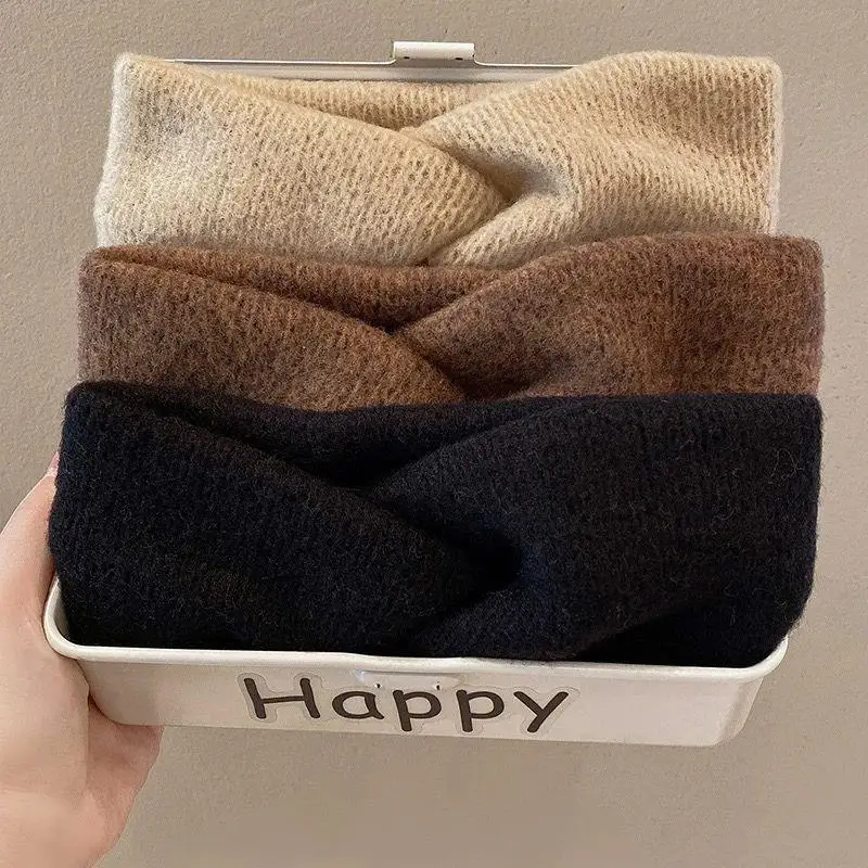 

ГОРЯЧИЕ широкие повязки на голову с крестом, винтажные вязаные шерстяные ленты для волос, эластичный тюрбан с крестом, повязка, грелка для ушей, женские аксессуары для волос для девочек