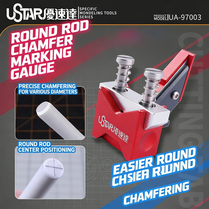 U-STAR UA-97003 Round Rod Chamfering Marking Tool 0.5-6mm Plastic Rod Model Building Hand Tool