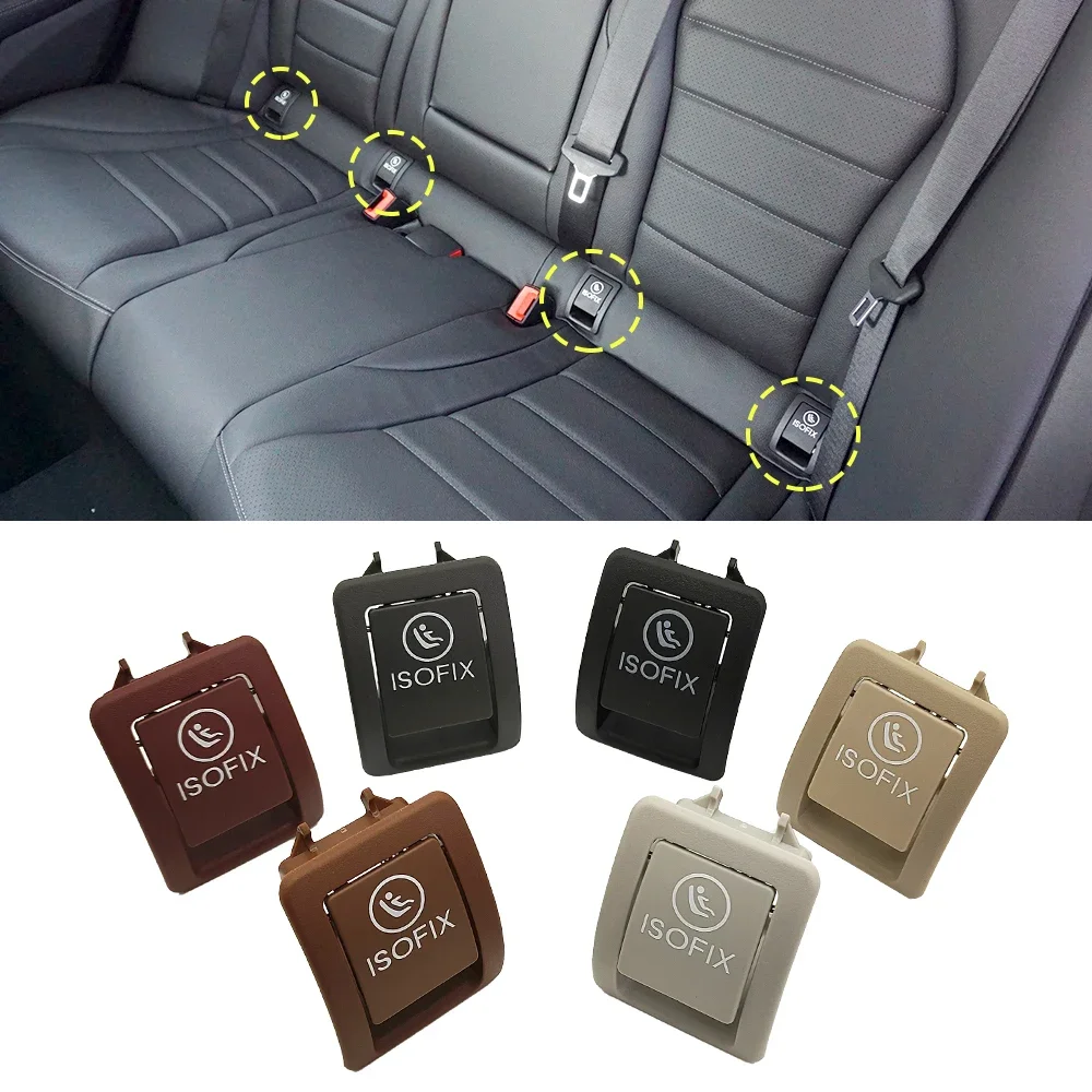 For Mercedes W205 Car Rear Child ISOFIX Switch Seat Safety Cover Accessories for Benz C-Class 2015-2021 C180 C200 2059200513