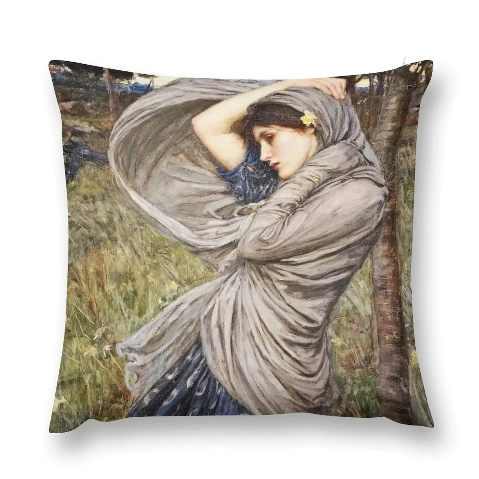 John William Waterhouse - Boreas Throw Pillow New year Decorative Cushions christmas ornaments 2025 pillow