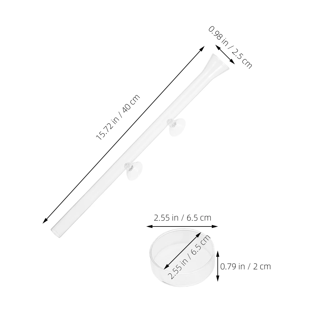 

1 set Tube Aquarium Column Transparent Acrylic Shrimp Tool Betta Vacation Feeder Fish Tank Accessories Feeding Pole Aquarium