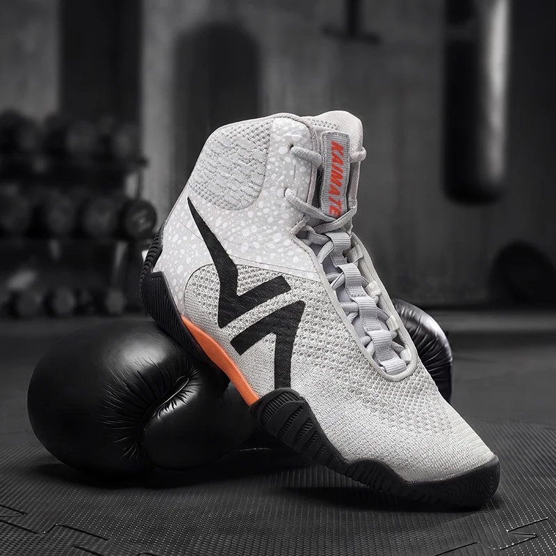 Men New Brand Boxing Shoes Fitness Outdoor Combat Non-Slip Breathable Top Quality Male Brand Lightweight Wrestling Shoes Sport