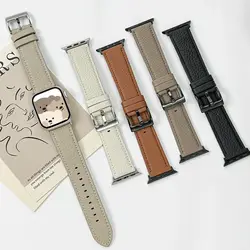 Leather Watch Strap For Apple Watch 10 42mm 46mm 9 8 7 41mm 45mm 42mm 38 For iwatch Correa Band Bracelet SE 40mm 44mm 6 5 4 49mm