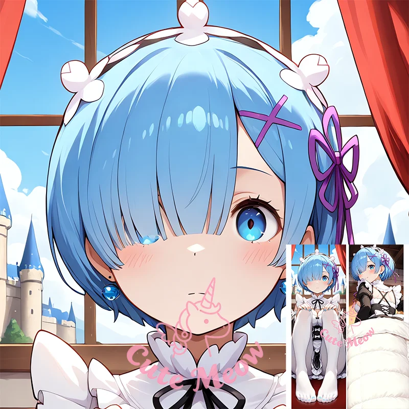 Rem Dakimakura anime DIY girl Double-sided Print Life-size body pillows cover Adult pillowcase