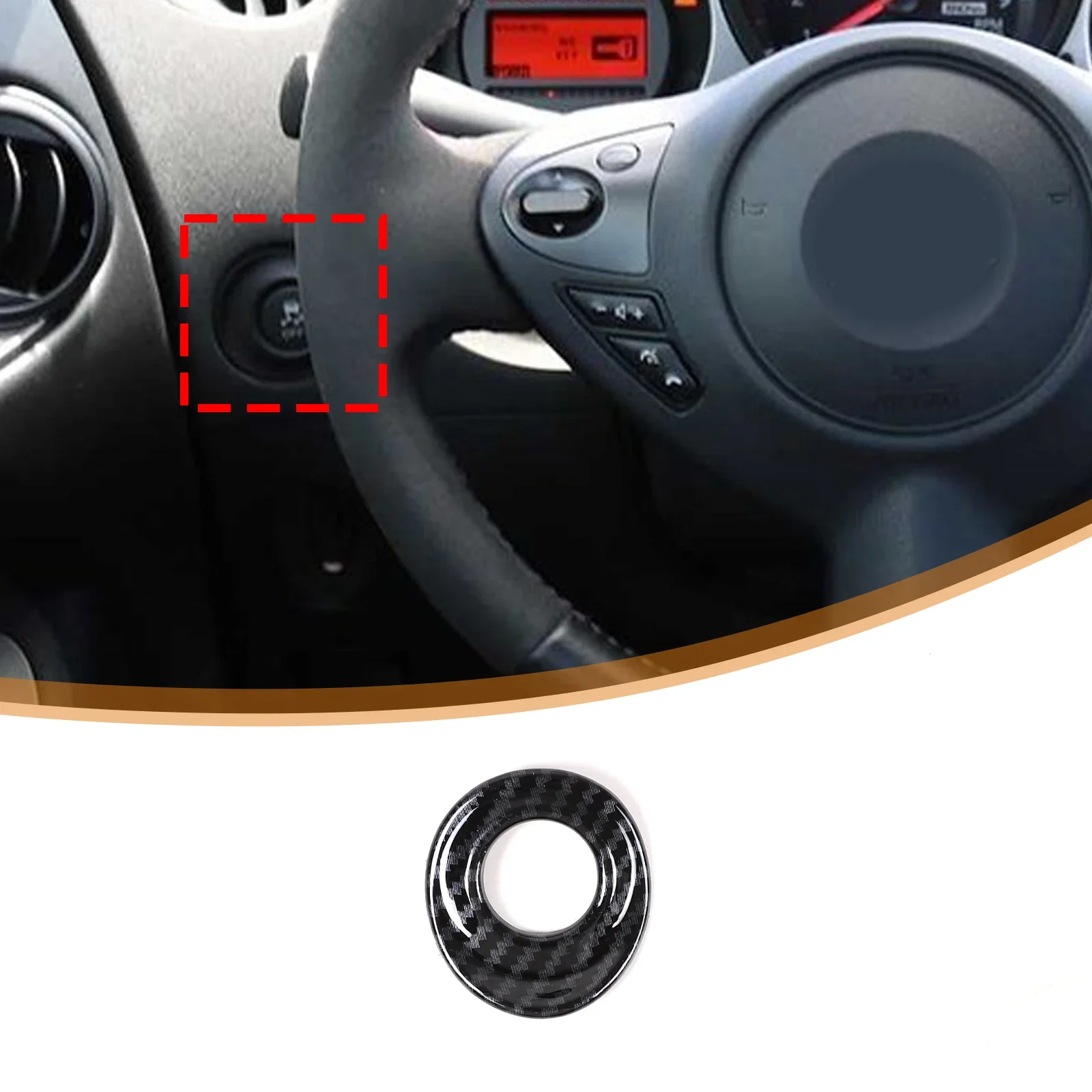 For Nissan 370Z  2009-2020 ABS carbon fiber car center control left limited-slip button frame sticker car interior accessories