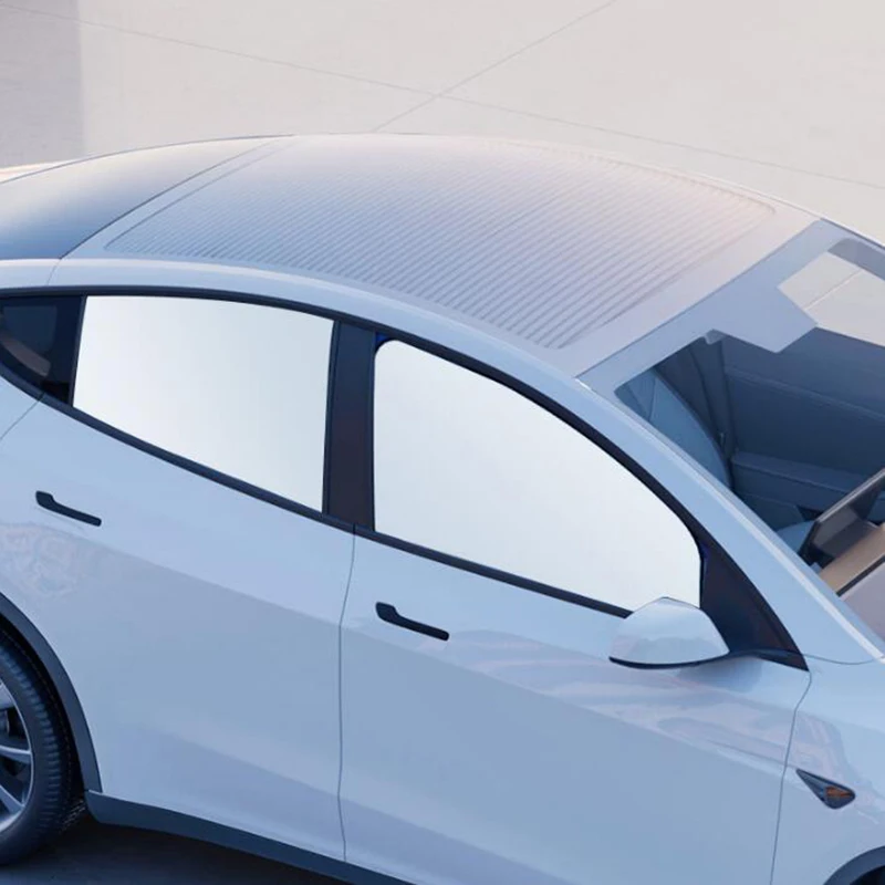 1PC Double-sided Thicken Car Sunshade Cover Side Window Magnetic Curtain Auto Sunscreen Heat Insulation Anti-UV Cover image 4