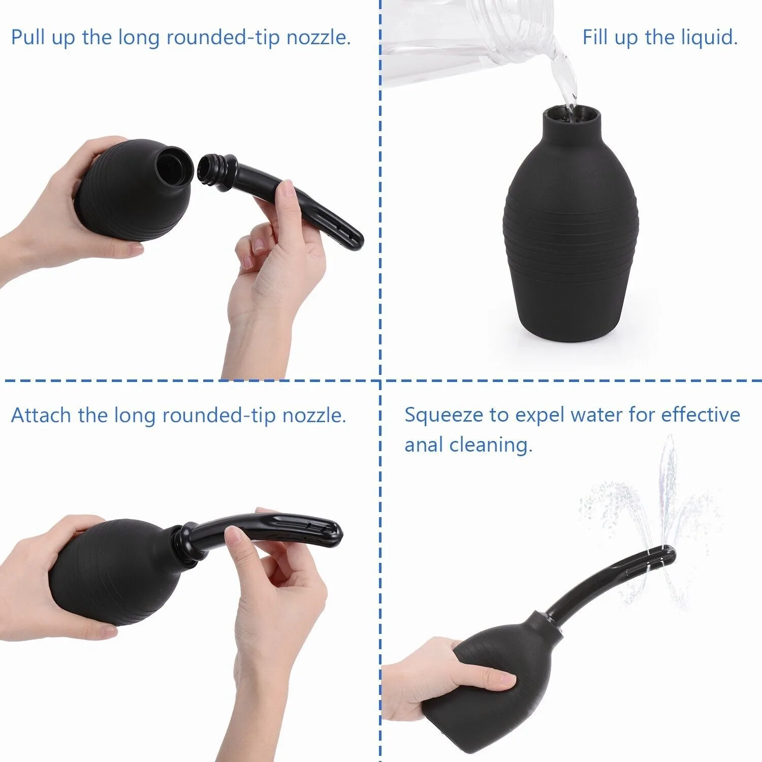 Intimate Goods Enema Cleaning Container Masturbator Anal Shower Vagina Cleaner Douche Anal Cleaner for Men Women Enema Bulb