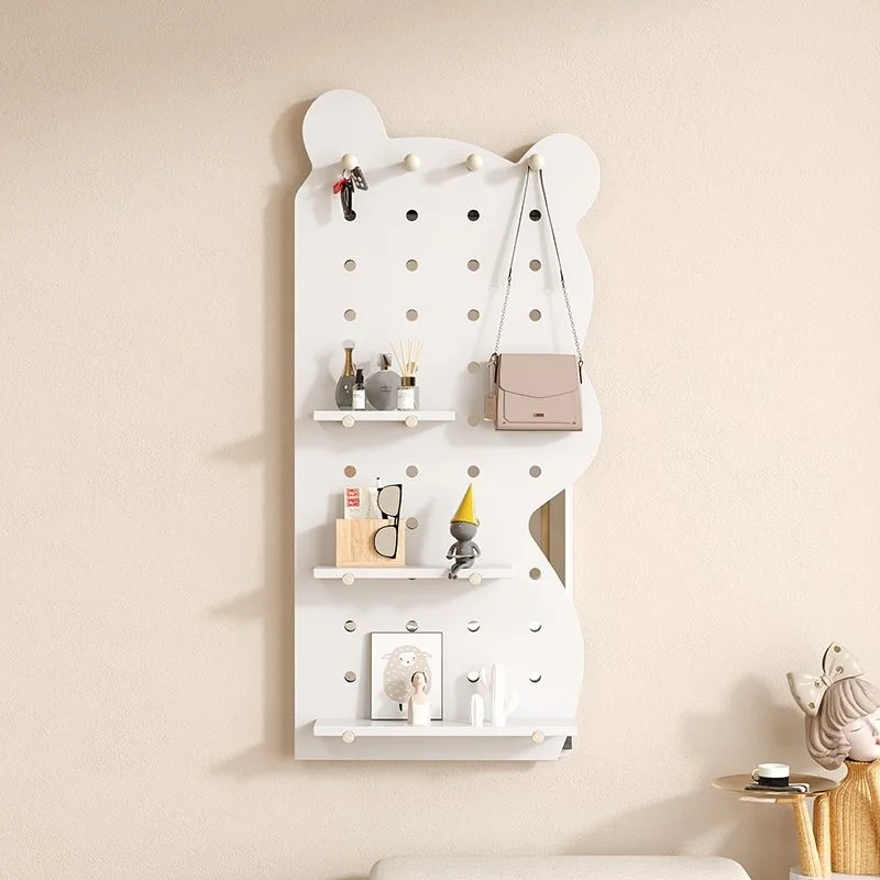 Hidden sliding mirror of hole board, thin whole body wall hanging fitting, no punching, household living room entrance wall