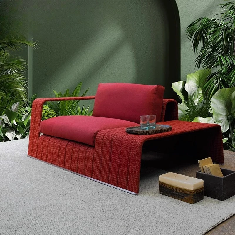 

Outdoor rattan sofa villa hotel homestay courtyard swimming pool terrace leisure rattan chair outdoor furniture waterproof