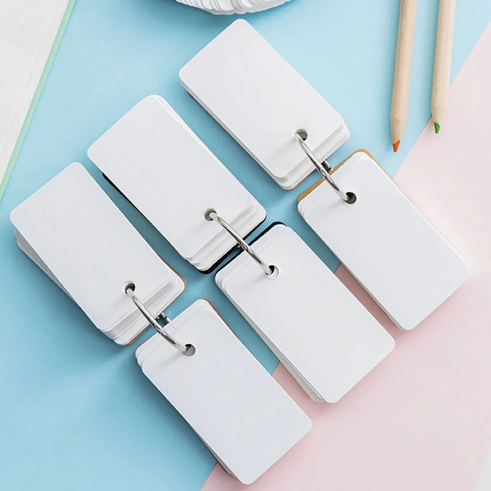 

8pcs Blank Flash Cards Memory Card English Words Notebooks Writing Portable Memo Pads Students Study Aids Classic Gifts
