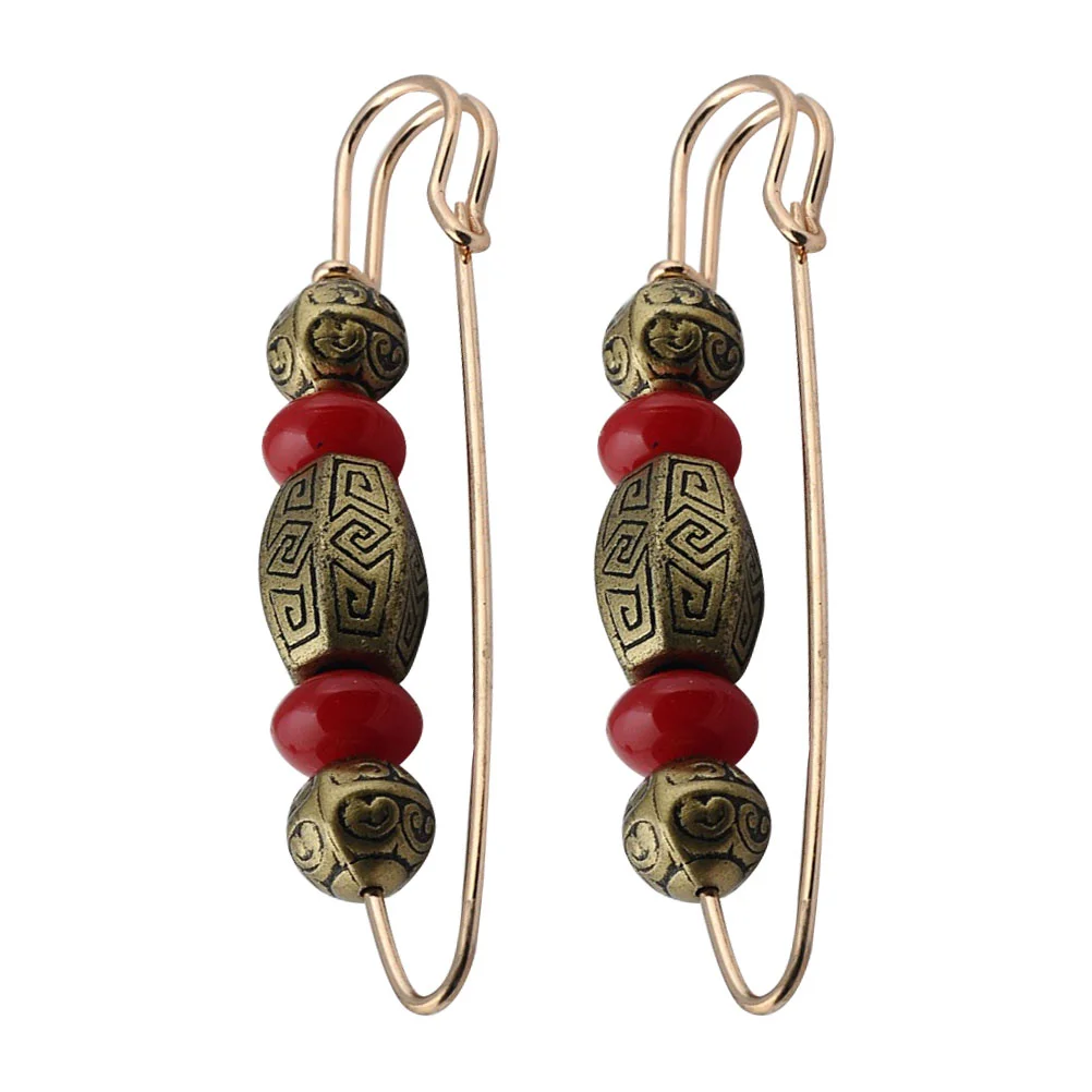 

2 Pcs Retro Cardigan Pin Clothes Brooch Shawl Clips Women Decoration Clothespin Alloy Costume Baby Sweaters