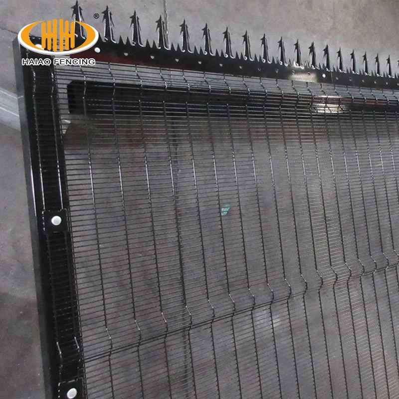 custom.Durable PVC Coated View Curved Welded Wire Mesh 358 Anti Climb Fencing Panel 6 Feet with 3D Modeling Boundary