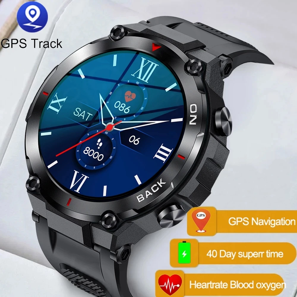 

GUHUAVMI Outdoor GPS Smart Watch VS Trex T-Rex Pro Men Heart Rate SpO2 5ATM IP68 Waterproof Tactical Smartwatch for Android IOS